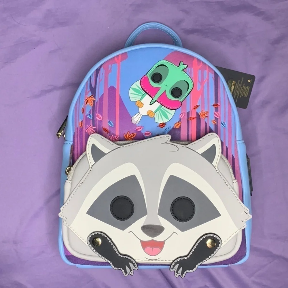NWT Loungefly Funko Pop Disney Pocahontas Mini Backpack with Meeko & Flit